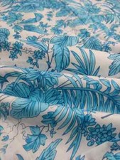 By Yard Indian White Floral Hand Block Print Cotton Fabric Dressmaking Sewing