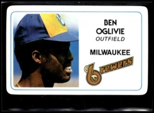 1981 Perma-Graphics Superstar Credit Cards #030 Ben Oglivie NM/MT+ Sharp Card!