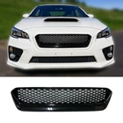 Front Bumper Grill Black JDM Badgeless Grille Fit 2015-2017 Subaru WRX STI