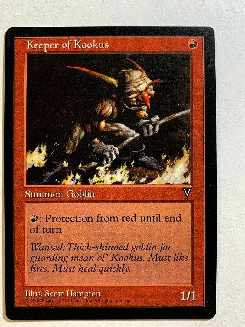 KEEPER OF KOOKUS Visions 1997 Magic The Gathering MTG Common Red HP