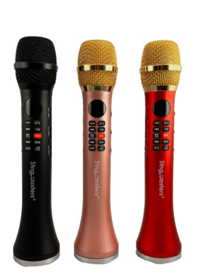 Karaoke Microphone Speaker Wireless Bluetooth  Handheld CarPool Mic KTV Speaker
