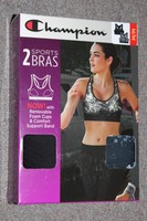 Champion 2 Pack Sports Bras Removable Foam Cups Support Band L Large 1152 Champion 2 Pack Sports Bras Removable Foam Cups Support Band L Large 1152