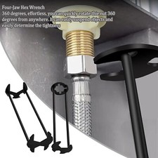 Multifunctional Basin Wrench Sink Faucet Set 7 Size Plumber Kitchen Bathroom 2Pk