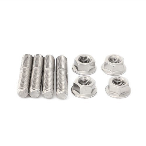 4Pcs Exhaust Pipe Port Studs Nuts For Harley Big Twin Sportster XL1200