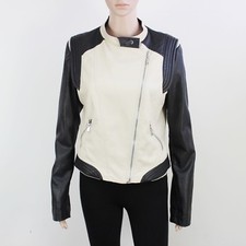 Parisian Womens Size 14 Zip Up Brown Faux Leather Jacket