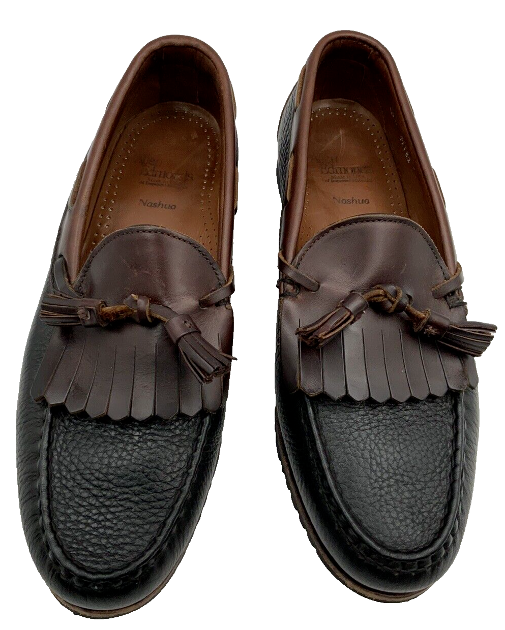 Allen Edmonds Nashua Grain Leather Kiltie Tassel Loafer Black Leather