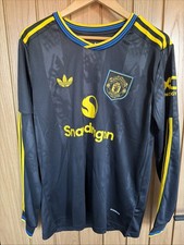 Manchester United Black Long Sleeve Shirt Size XL