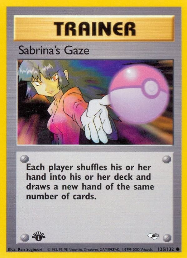 Sabrina's Gaze 125/132 Common Gym Heroes Pokemon 1st Edition NM