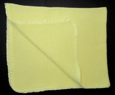 Spencers Yellow Thermal Waffle Weave Baby Blanket Receiving Security Lovey 29x32
