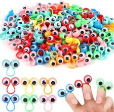 100 Pcs Eye Finger Puppets,Googly Eyeball Ring Wiggly Eyeball Finger Puppet Clas