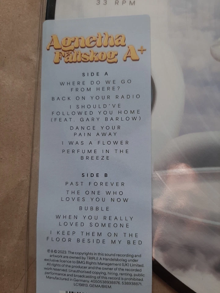 ABBA - Agnetha Faltskog - A + (ONLINE EXCLUSIVE CARTOON PICTURE DISC ALBUM) NEW - Image 2 of 4