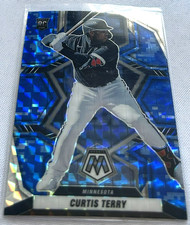 2022 Panini Mosaic Baseball Curtis Terry Minnesota Twins Camo Blue Prizm Rookie