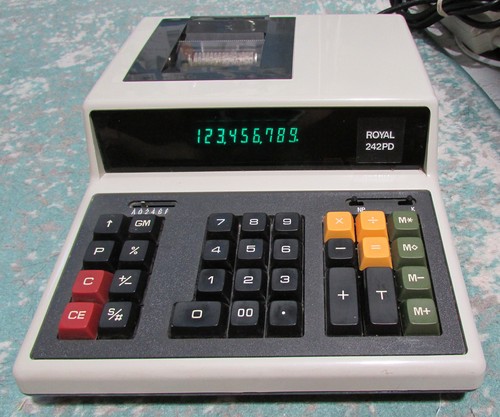 Vintage Royal 242PD ADDING MACHINE Electronic Printing Calculator Japan ~ Tested