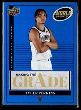 2025 World of Sports Vol. 1 Basketball Blue Making the GrAde Tyler Perkins