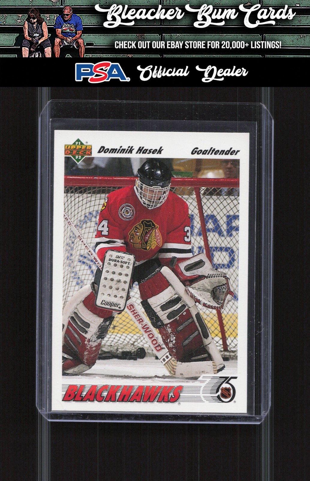 Dominik Hasek #335 Hockey Cards 1991 Upper Deck French trading card — raw and PSA graded price guide