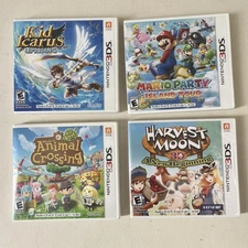 Lot 4 Nintendo 3DS Game Cases (No Games - Cases & Some Manuals Only)