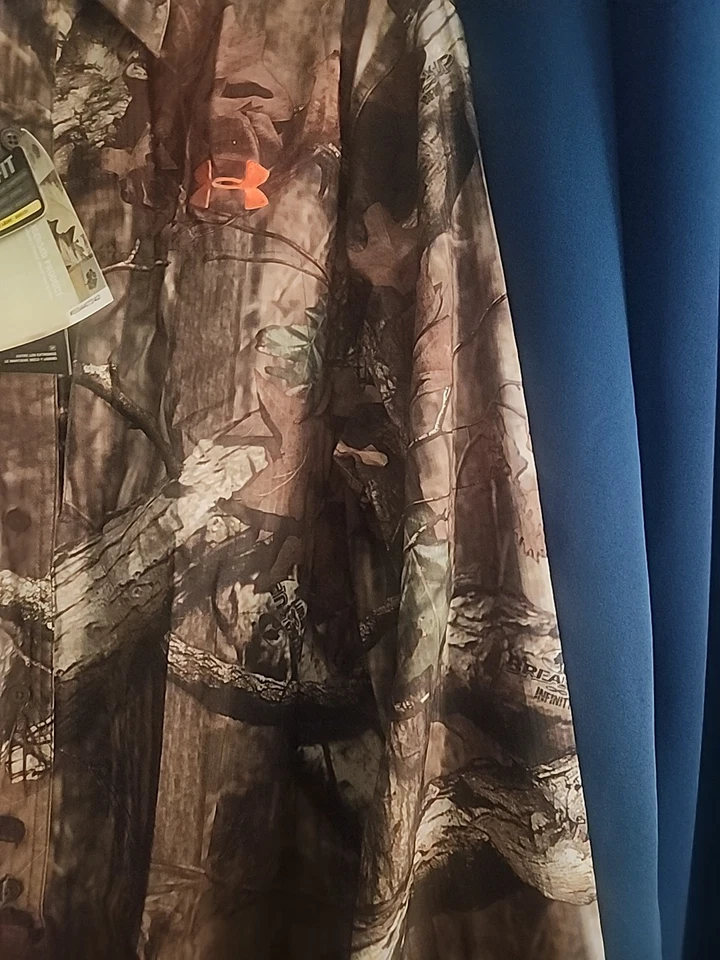 UNDER ARMOUR MOSSY OAK CAMO BUTTON UP "WOUNDED WORRIOR PROJECT" SIZE: SMALL - Image 4 of 4