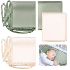 2 Pcs Satin Bassinet Sheet Baby Hair Soft Silk Feeling Sheet Baby Bassinet for R