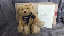 Steiff limitiert, Jubiläums - Teddybär, blond, 44 cm, Zertifikat mit Karton