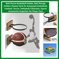 Heavy-Duty Wall Mount Ball Display Rack - Organize Football, Volleyball  More