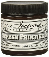 Jacquard Professional Screen Print Ink Water Soluable 4oz Jar Brown Jacquard