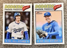 Topps Heritage Freddie Freeman NL All-Stars 2 Card Lot with Image Variation!!