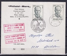 [LM79009] Belgium Balloon mail Cover Mere 03/10/1971 UNG