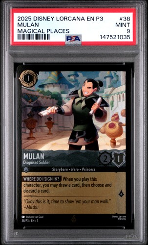 Mulan - Disguised Soldier graded PSA 9 for sale on eBay