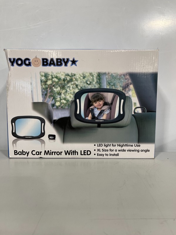 YOGO BABY 170111 BABY CAR MIRROR W/ LED + REMOTE-new sealed