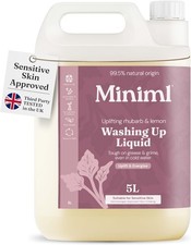 Miniml Eco Washing Up Liquid 5L Refill - Wild 5 l (Pack of 1), Rhubarb DINTED 3.60 per litre