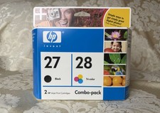 HP 27 Black 28 Tri-Color Ink Cartridge Combo Pack Genuine OEM Sealed Box