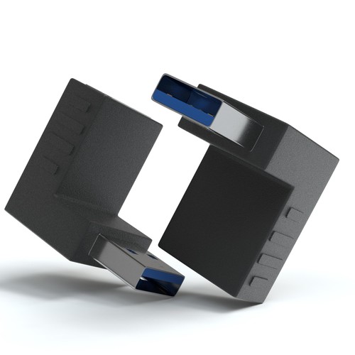 3x USB 3.0 Winkel Adapter 270° Grad Winkeladapter A Stecker zu A Buchse - Afbeelding 4 van 6