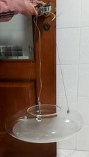 Lampada sospensione vintage italiana Jasper  Vetro soffiato Space Age Anni 70-80