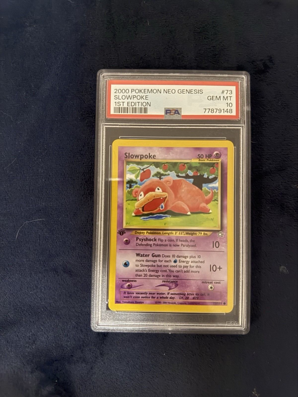 Pokemon 2000 Neo Genesis 1st Edition 73/111 Slowpoke PSA 10 Gem Mint