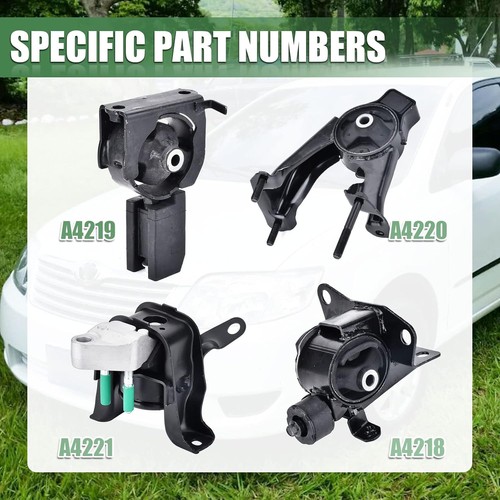 4PCS Engine Motor Transmission Mount Kits Compatible with Corolla Matrix - Picture 3 of 5