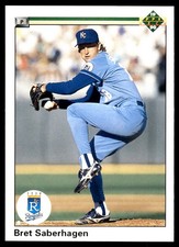 Bret Saberhagen 1990 Upper Deck #326 Royals MLB READ FREE SHIPPING AutographDen