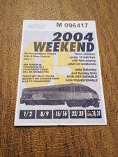 May 29/30/31 2004 Metra Rail Weekend Pass Ticket Free Ship