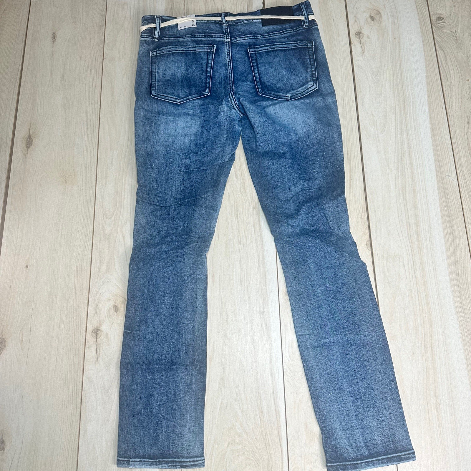 Rue21 Premium Supreme Flex Skinny Jeans 32X34 Distressed Paint Splatter New thumbnail 10