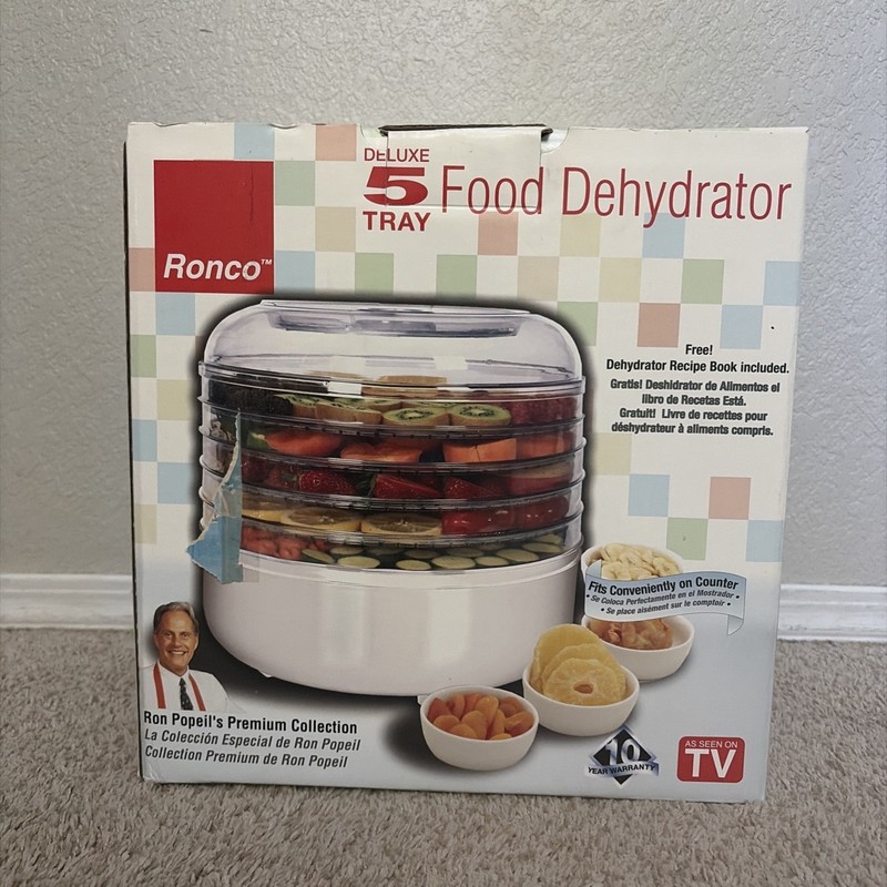 Ronco Deluxe 5-Tray Electric Food Dehydrator - Ron Popeil’s Premium Collection 