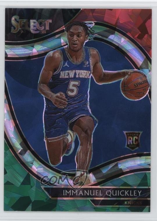 2020 Select Courtside Red White Green Cracked Ice Prizm Immanuel Quickley 1k9t