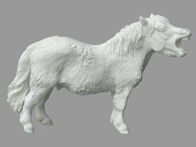HTF  2020 Skorie Yawning Pony Artist Resin, UP/UP by Horse and Bird Studio