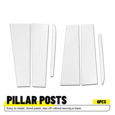 6Pcs/Set Window Pillar Post Trims For 2019-2025 Chevy Silverado GMC Sierra 1500