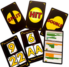 Blackjack Strategy Flashcards for Beginners Casino Game Learning Cards