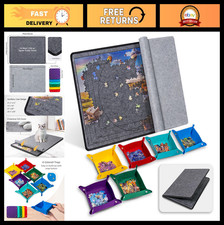 1000 Piece Foldable Puzzle Board with 6 Sorting Trays  Felt Cover - Portable Ji