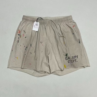 Gallery Dept Insomnia Paint Splatter Shorts Beige Size M Authentic Men s