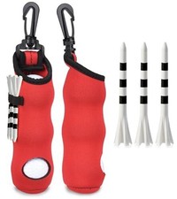 Golf Ball Case Men's Golf For 3 Balls Ball Pouch Slim Ball Holder Tee Holder Con