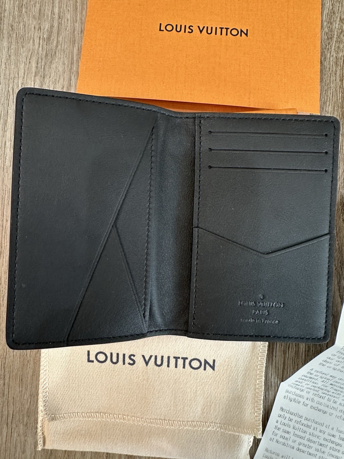 Louis Vuitton Taurillon Monogram Embossed Black Pocket Organizer image 2