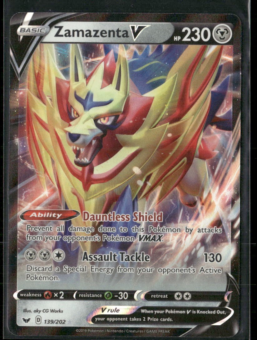 Zamazenta V Ultra Rare 139/202 NM | eBay