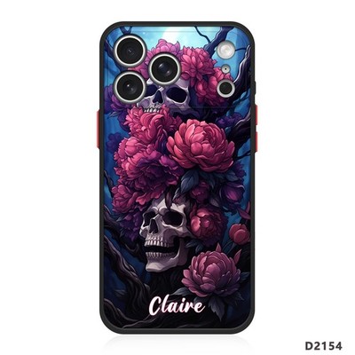 Custom Cover For Samsung Galaxy S26 S25 S24 iPhone 17 Pro Skull Frost Phone Case