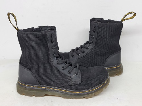 Dr. Martens Doc Combs J Air Wair Combat Boots, Kid Youth 2 Canvas Zip Black EUC - Picture 3 of 10